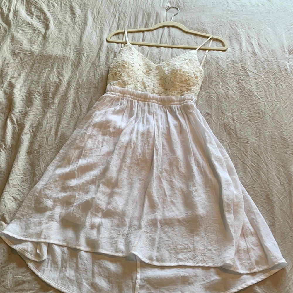 White/Cream Backless Dress